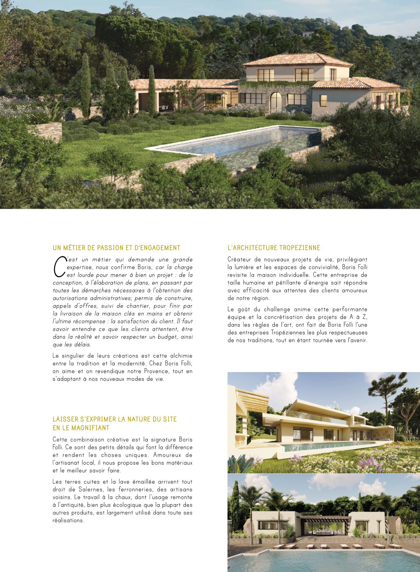 Article Boris Folli - Conception et Maîtrise d'oeuvre - Saint-Tropez