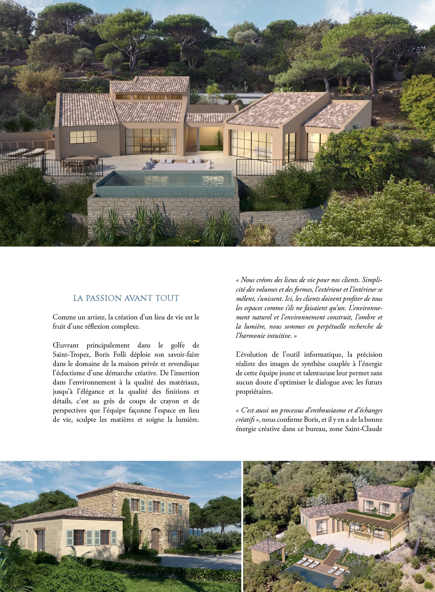 Article Boris Folli - Conception et Maîtrise d'oeuvre - Saint-Tropez