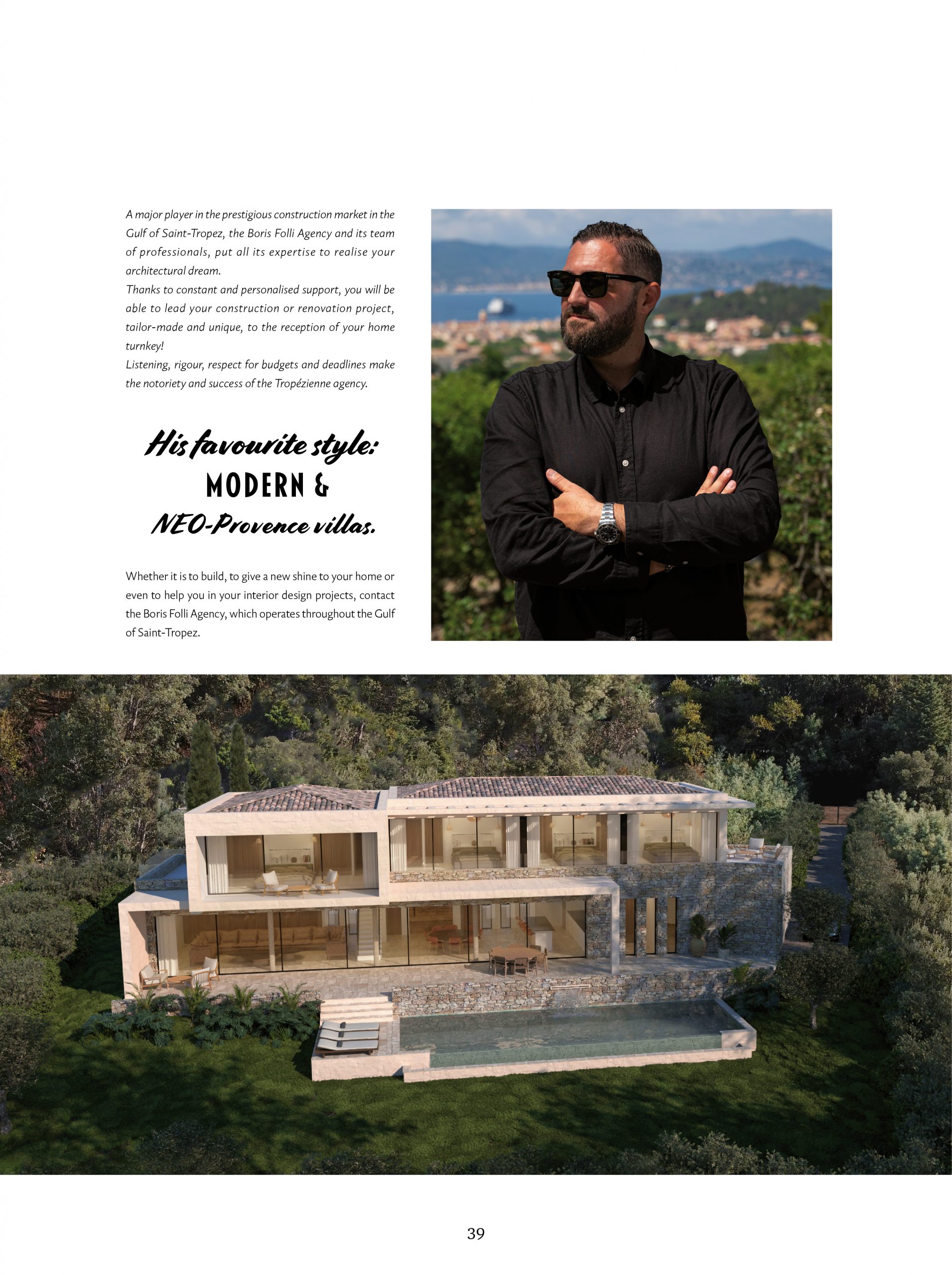 Article Boris Folli - Conception et Maîtrise d'oeuvre - Saint-Tropez
