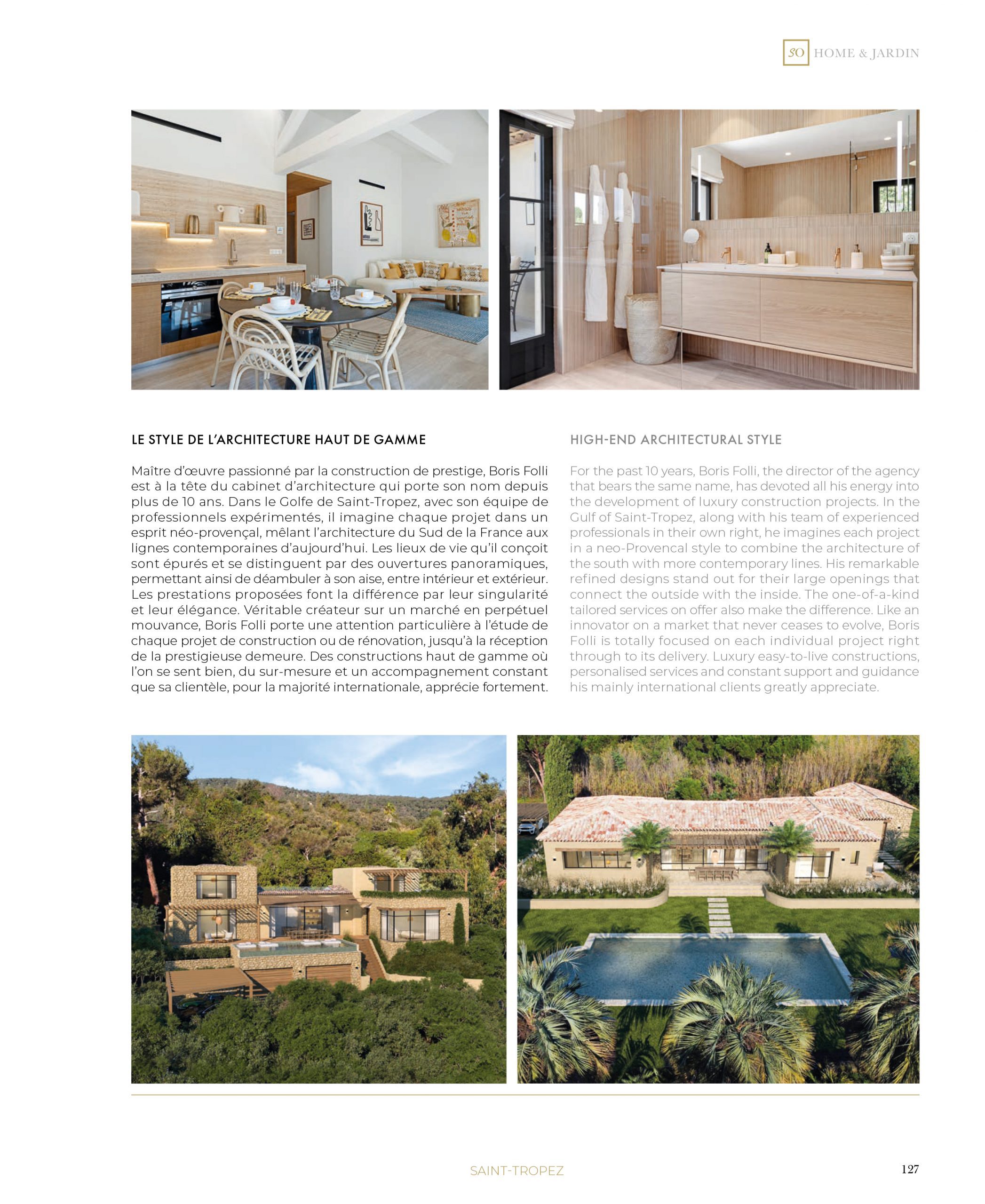 Article Boris Folli - Conception et Maîtrise d'oeuvre - Saint-Tropez