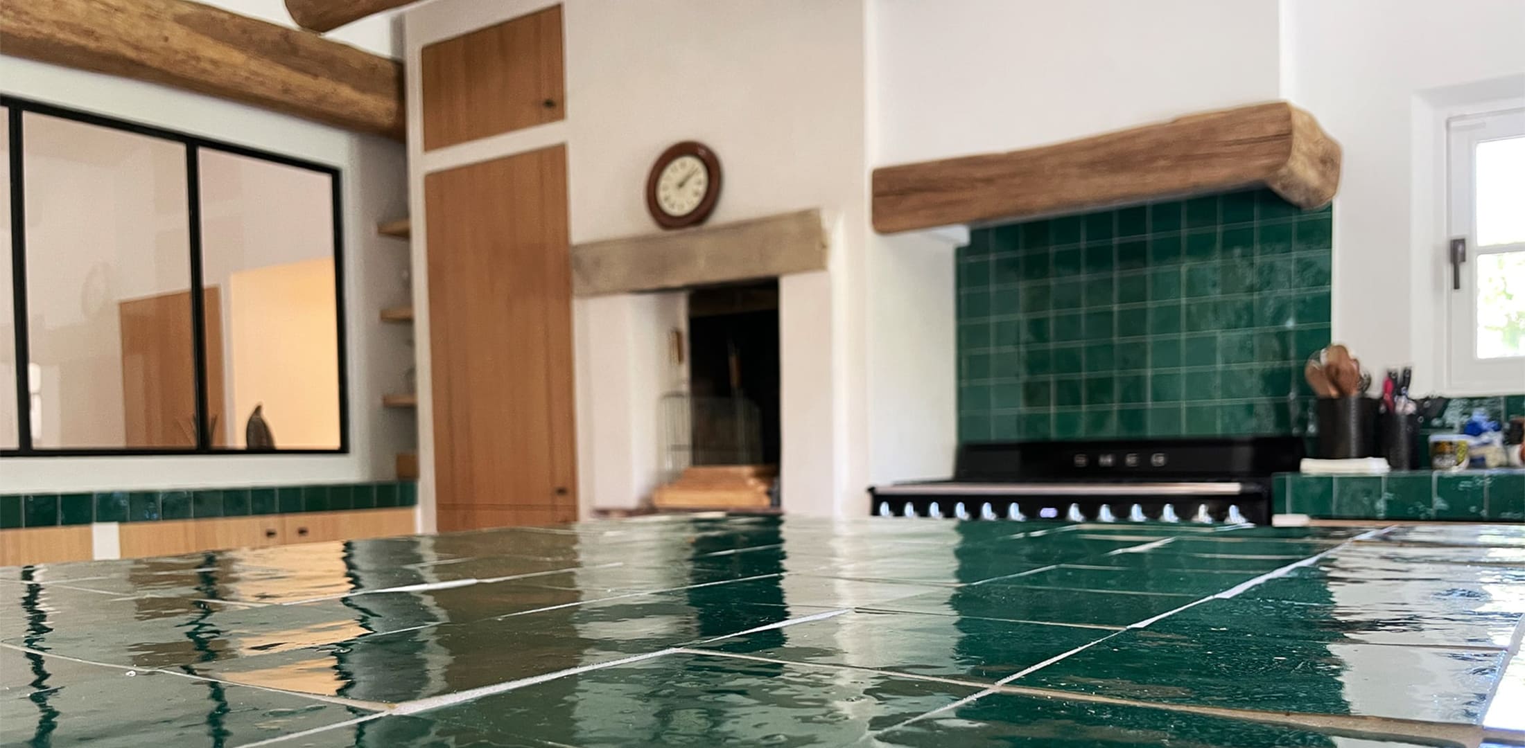 Photo de détails architecturaux vert de réalisation 1 - Agence Boris Folli - Architecture des Caps