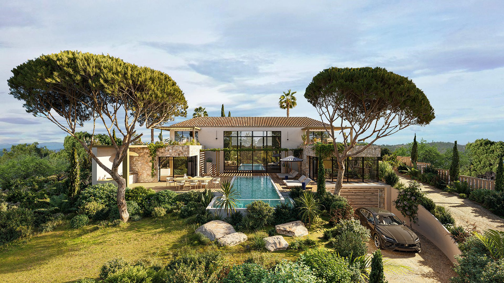 Modélisation 3D d'un projet de Demeure provençale à Saint-Tropez - Image 2