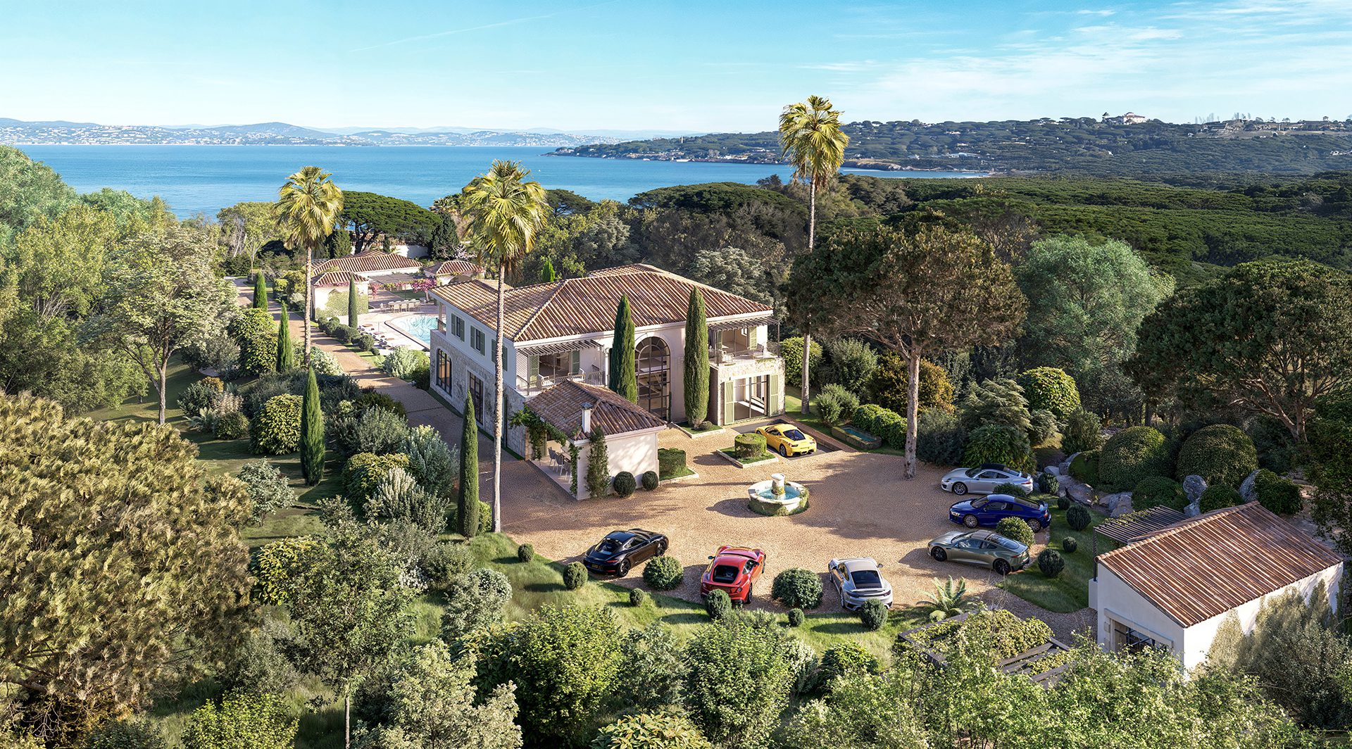 Modélisation 3D d'un projet de Manoir tropézien à Saint-Tropez - Image 3