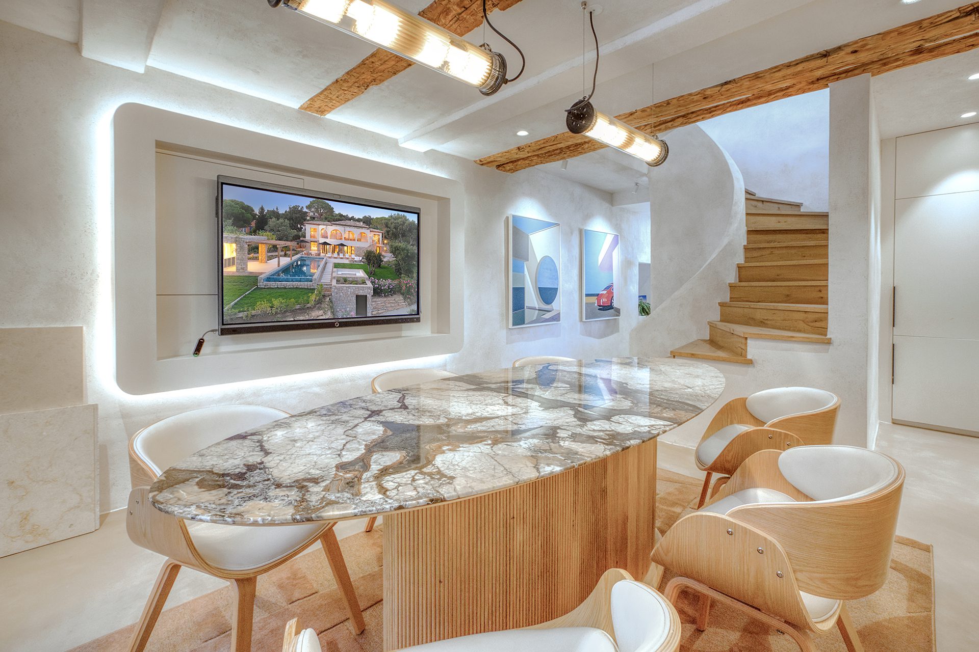 Amménagement intérieur de bureaux commerciaux à Gassin pour l'agence Boris Folli conception et maîtrise d'oeuvre Saint-Tropez et Architecture des Caps Gassin - Image 2