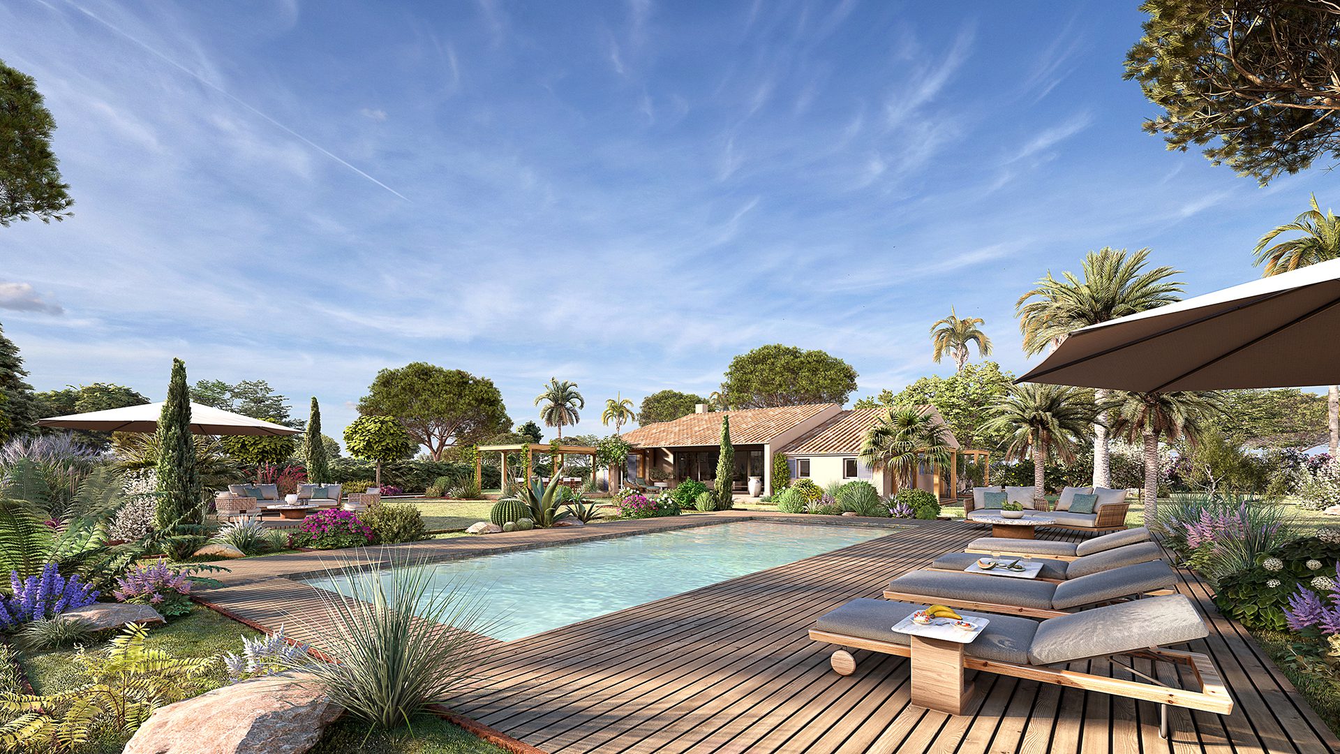 Modélisation 3D d'un projet de mas provençal à Saint-Tropez - Image 2