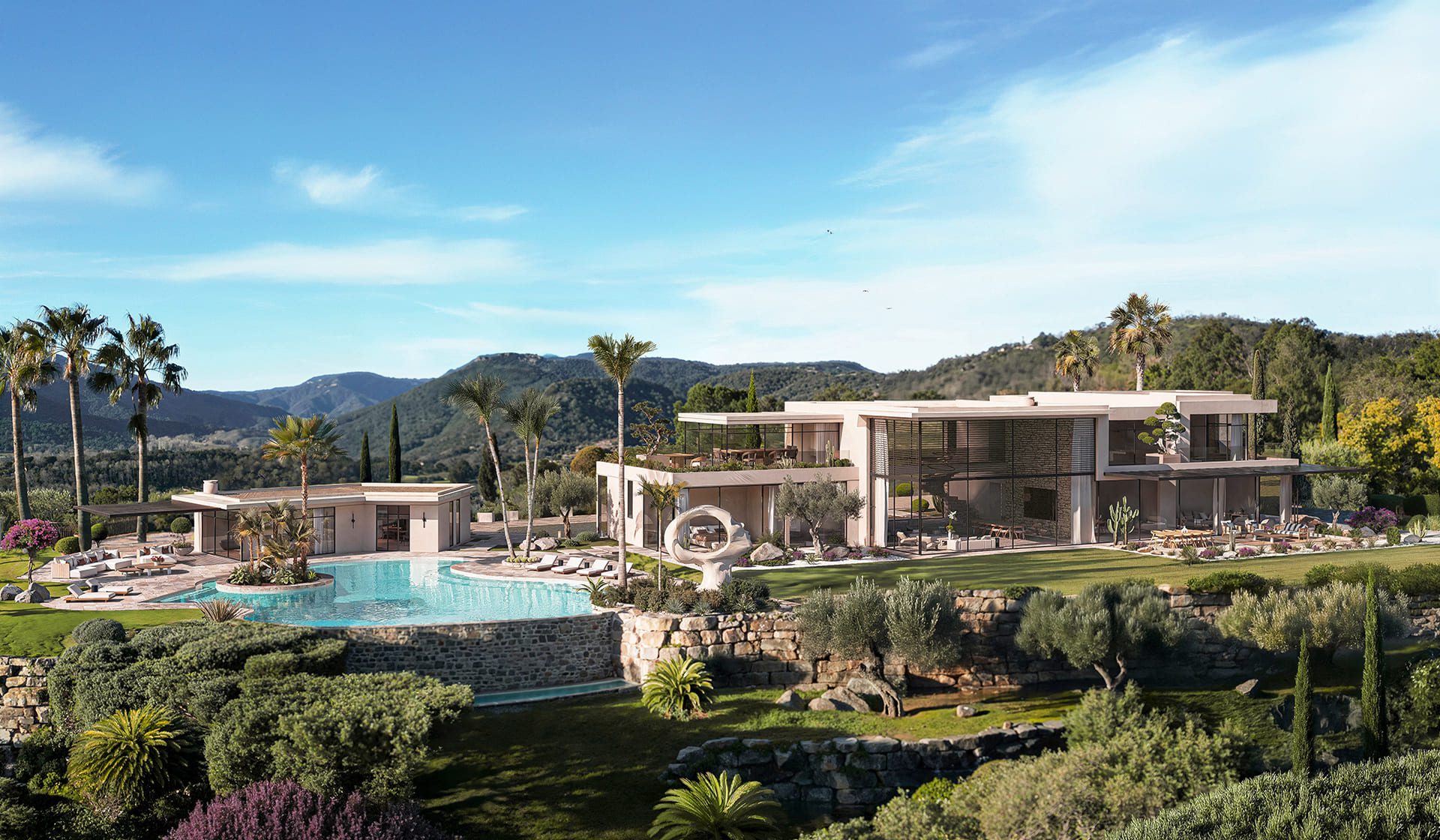 Modélisation 3D d'un projet de demeure sur les cimes à Cogolin - Image 1