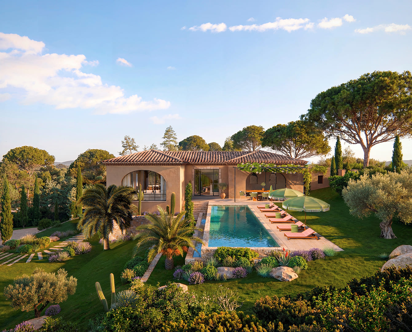 3D architectural rendering of Les Hauts de Capon in Saint-Tropez - Image 2